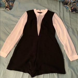 Bcbg generation Black and white short jumpsuit